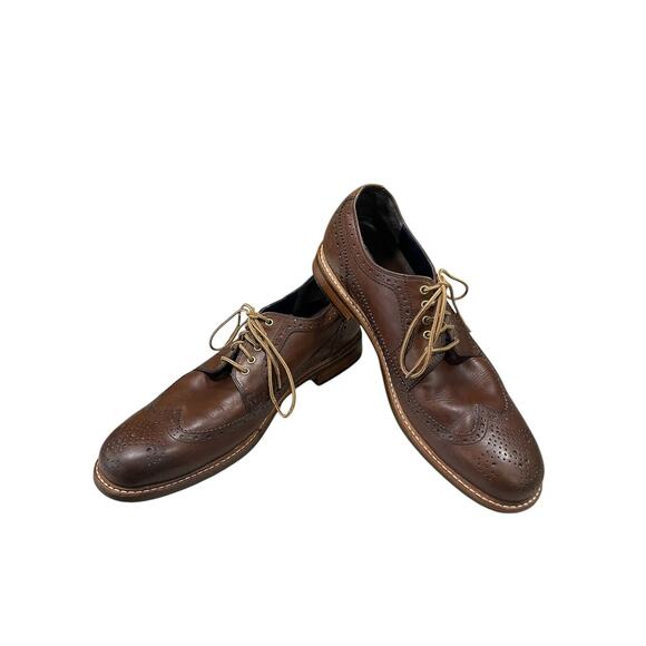 Cole Haan Classic Cooper Square Wingtip Brown Leather Dress Shoes Men’s Size 11M - Picture 1 of 11